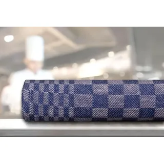 Castejo 8er Pack Grubentücher, Geschirrtücher, Trockentücher, 50 x 100 cm Halbleinen 55% Leinen 45% Baumwolle CA054 (blau)