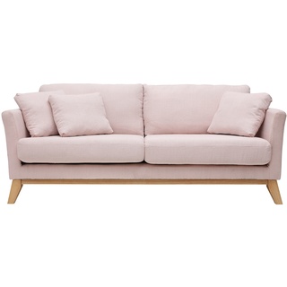 Sofa skandinavisch 3 Plätze Bezug abnhembar Rosa OSLO