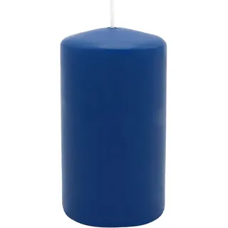 Stumpenkerze aus Paraffin, Nachtblau, WENZEL, 100/60 mm, Brenndauer ca. 29h, selbstverlöschend