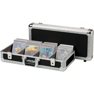 Reloop 100 CD Case - Profi CD-Case, äußerst robuste Konstruktion, 4-fach Unterteilung, 2 abschließbare Schnappschlösser, schwarz