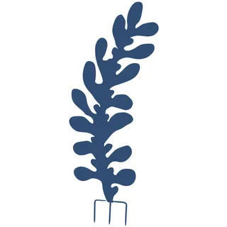 Louis Moulin Großer Gartenstecker Eukalyptus XXL – Dekorative Rankhilfe & Sichtschutz aus Metall – Blau – H 150 x B 50,5 cm – Design-Element für Garten & Terrasse