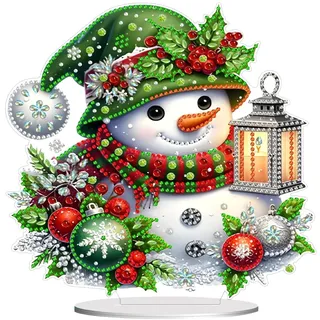 Generish Diamond Painting Tischdeko Weihnachtsdeko, Weihnachten Tisch Deko, Weinachtsdekorationen Schneemann, Christmas Decorations, Winter Weihnachtsfeier