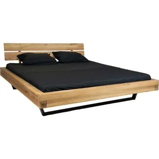 Boxxx Balkenbett, Metall, Eiche, massiv, 180x200 cm, Schlafzimmer, Betten, Doppelbetten