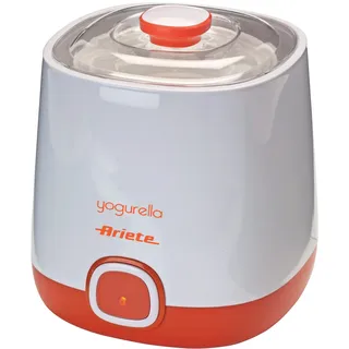 Ariete 621 Yogurella, Joghurtbereiter für Hausgemachter Klassischen und Griechischen Joghurt, 2 Behälter mit Luftdichtem Deckel, 20 W Leistung, Filter für griechisches Rezept