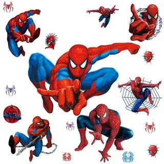 Spiderman 1PC 3D-Effekt Aufkleber Spiderman im Wanddurchbruch Loch Marvel's Spider-Man Ultimate Wandtattoo Kinderzimmer Spiderman Wandsticker Spiderman Wandaufkleber Spiderman