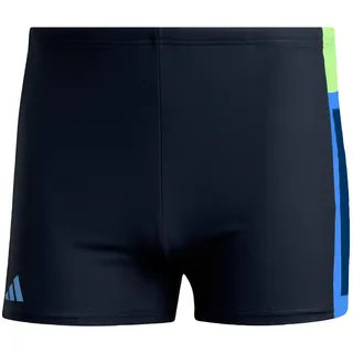 Adidas Men's Colorblock 3-Stripes Swim Boxers Badehose, Legend Ink/Green Spark/Blue Burst/Legend Ink, 34