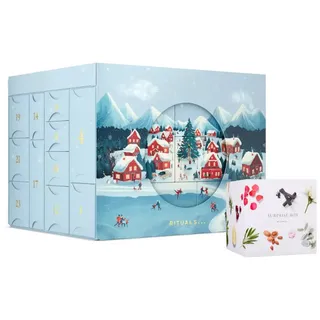 Rituals Adventskalender Rituals Adventskalender Deluxe 2025 + Überraschungs-Geschenkset (25-tlg), Luxuriöser Diorama-Adventskalender inkl. Überraschungs-Geschenkset grün|rot