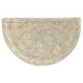 Erwin Müller Duschvorlage Uni Serie Stuttgart beige Größe 50x80 cm - Unterseite rutschhemmend, mit Schnürung, 100% Baumwolle