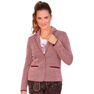 MarJo Trachtenjanker Trachtenblazer Damen - MARGIT - bordeaux, grau 36