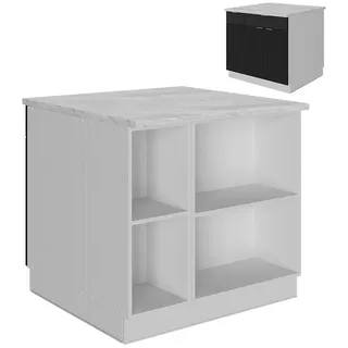 Vicco Kochinsel Fame-Line 90 x 82 x 60 cm Schwarz