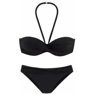 LASCANA Bügel-Bandeau-Bikini Damen Schwarz 32 Cup A