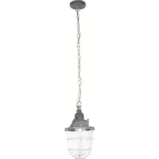 Brilliant Pendelleuchte Storm Industrie stil Grau Beton E27 Ø21,5cm