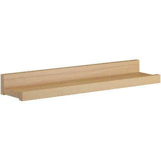 Erst-Holz Wandregal Buche Holzablage Fotoleiste Größenwahl70 cm