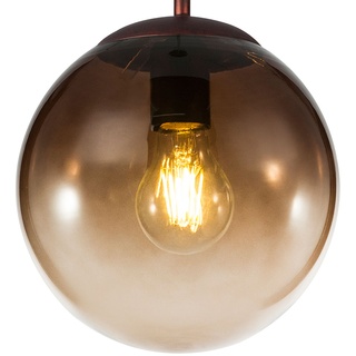 Design Pendel Decken Leuchte Wohn Ess Zimmer Glas Kugel Hänge Lampe Beleuchtung rund