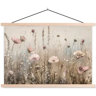onlywow Blumen Beige/Rosa 90x60 cm