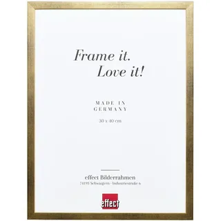 effect Bilderrahmen Profil Top S Holz Gold / 14,8 x 21 / Kunstglas