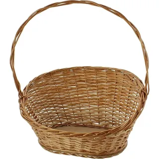 Präsentkorb "Natur" groß, aus Weide, Geschenkkorb leer, Henkelkorb, Weidenkorb