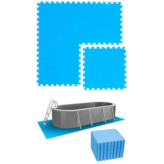 Eyepower Poolunterlage Blau 8,4 m2