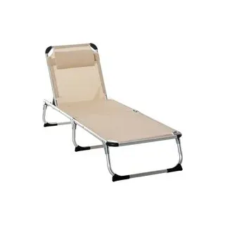Outsunny Sonnenliege 80 x 60 x 61 cm Beige