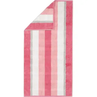CAWÖ Noblesse Stripe Handtuch 50 x 100 cm altrosa