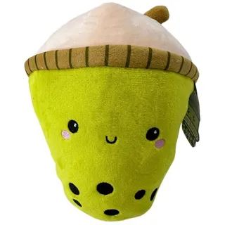 soma Kuscheltier Bubble Tea Plüschtier 26 cm – Boba Kuscheltier Kissen für Kinder grün (Set, 1-St., Geschenk-Set), Bubble Tea Kissen Plüschtier 26 cm, perfektes Geschenk für Kinder grün