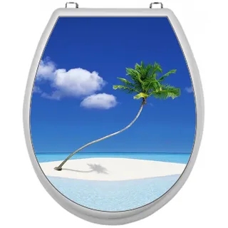 Aufkleber für Toilettensitz Klodeckel Aufkleber WC Sitz Aufkleber - Motiv Palme
