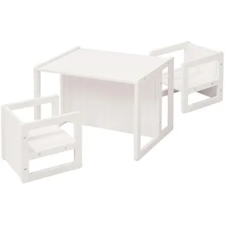 Roba Kindersitzgruppe, Weiß, Holzwerkstoff, 4-Sitzer, 57x30x44 cm, Kinder- & Jugendzimmer, Kindermöbel, Kindersitzmöbel & -tische, Kindersitzgruppen