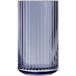 Lyngby Porcelæn - Glasvase, H 12,5 cm, midnight blue