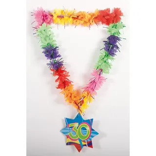 Folat Deko Hawaii Lei Lametta Happy 30. Geburtstag