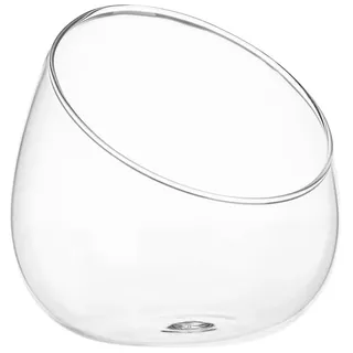 Bubble Cup - Klare Glas Terrarium Vase - Dekorative Pflanzen Schale - Runde Süßigkeiten Glas - Abgeschrägt für Besseren Blickwinkel - Transpare... - Transparent