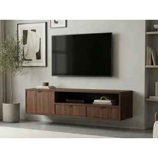 beautysofa Evron Hängelowboard 150 cm Braun Holzwerkstoff