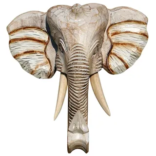 Schöne Elefant Holz Maske Kopf Afrika Elephant Handarbeit Bali Maske48.30hell