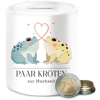 Spardose Paar Kröten zur Hochzeit Verpackung Geldgeschenk Hochzeit Geldgeschenke Verpackung Heirat Geldgeschenk Brautpaar I - Unisize - Weiß - Frosch hochzeitsgeschenke hochzeitsgeschenk