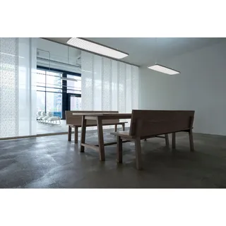 GARESA Gardinenschiene Flächenvorhangschiene 2-läufig Ø 0 mm 300 cm Grau/Weiß