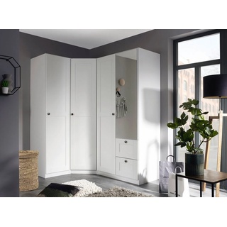 rauch Schrank-Set Skagen, (3-St), Eckschrank, 1- und 2-trg. Schrank mit Schubkästen und Spiegel weiß