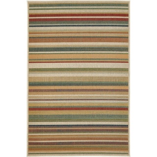Teppich Sedona Streifen, Andiamo, rechteckig, Höhe: 6 mm, Flachgewebe, gestreift, In- und Outdoor geeignet bunt 67 cm x 120 cm x 6 mm