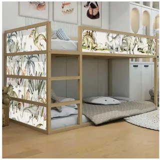 WANDKIND Wandtattoo Aufkleber für IKEA KURA Kinderbett Dinosaurier (Ohne Möbel) IKB503, wieder ablösbar