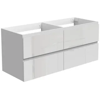 duschspa Waschtisch Unterschrank Waschbeckenunterschrank Waschtischunterschrank Badschrank, 50-120cm Hängeschrank, Matt / Hochglanz weiß 120 cm x 52 cm x 46 cm