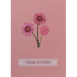 Räder Blumengruß Glückwunschkarte "happy birthday"