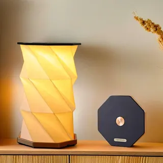 Wiederaufladbare, Tragbare Touch-dimmer-lampe – Faltbare Papierlampe Mit Warmem Licht – Reiselampe / Kleine Tischlampe Mit Batterie / Beleuchtung – Ideal Fürs Schlafzimmer