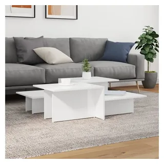 vidaXL Couchtisch Hochglanz Weiß Holz 0 x 50 x 0 cm