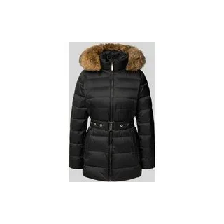 Steppjacke mit Kunstfell-Besatz Modell 'Trimmed', Black, XS