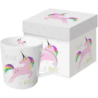 PPD Trend Mug White Unicorn Pink, in Geschenkbox, Tasse, Teetasse, Kaffee Becher, 350 ml, 603260
