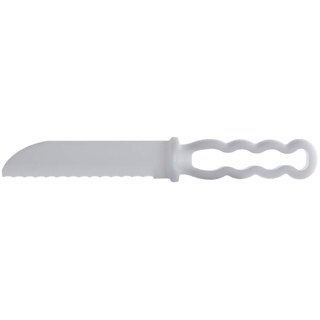 2 kleine Kunststoffmesser - 20 cm lang - Brotmesser - Brotsäge - Küchenmesser - Kuchenmesser - Tortenmesser - Messerset