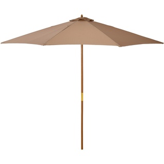Sonnenschirm Aus Holz (Farbe: Khaki)