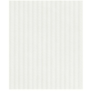 Rasch Wallton Vliestapete Fischgrät  (Weiß, Streifen, 25 x 1,06 m)