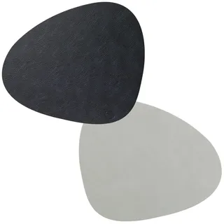 LIND DNA Platzset DOUBLE CLOUD/NUPO Tischset Curve L black/metallic, Table Mat Curve L Double Cloud Black/Nupo Metallic