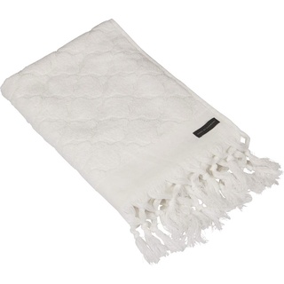 Skandinavisch Französisch Design Frotte Handtuch mit Quasten 'Miah' 50 x 70 cm Offwhite 100% Baumwolle Vintage Boho