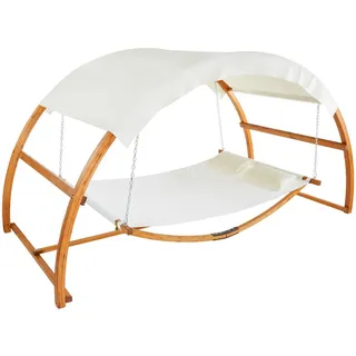 Tectake Hängematte Locarno für 2 Personen 328x160x171,5cm Teak