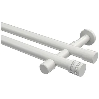 Interdeco Vorhangstange Prestige Estana 2-läufig Ø 20 mm 280 cm Weiß